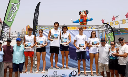 Exhibición del C.D. Nadamás Santa Rosa en la Travesía La Tiñosa: Podio completo de la General en la 1ª etapa de la Copa de Lanzarote